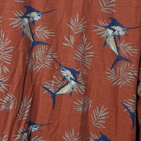 Normcore Columbia Marlin Novelty Button Shirt Vintage XL Fishing Fisherman Core - Picture 5 of 5